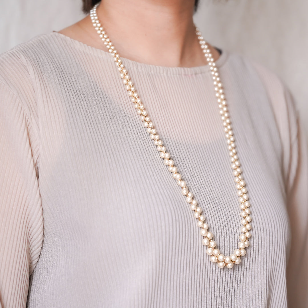 Vintage Napier Double Strand Pearl Necklace