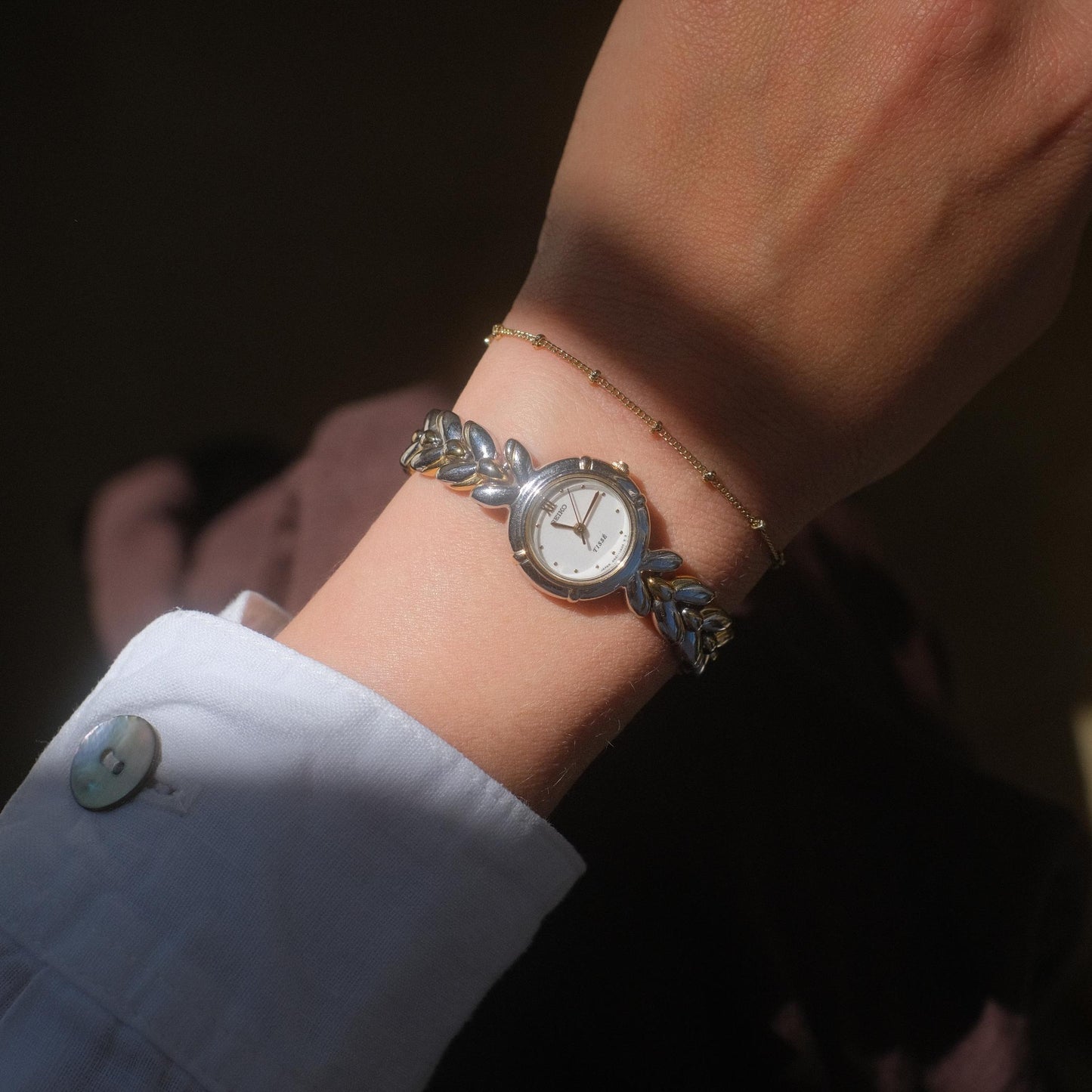 Seiko TISSÉ Laurel-Motif Two-Tone Bracelet Watch