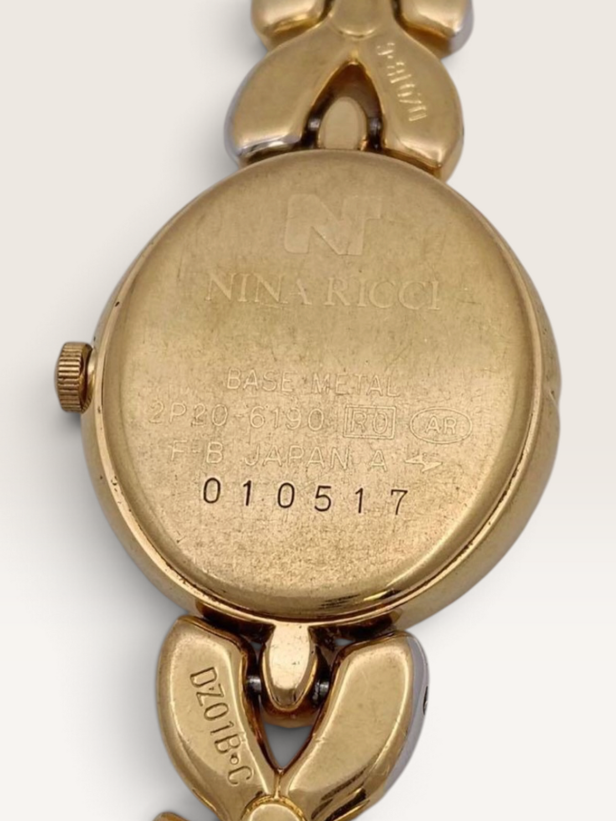 Vintage NINA RICCI Two-Tone Oval Bracelet Watch