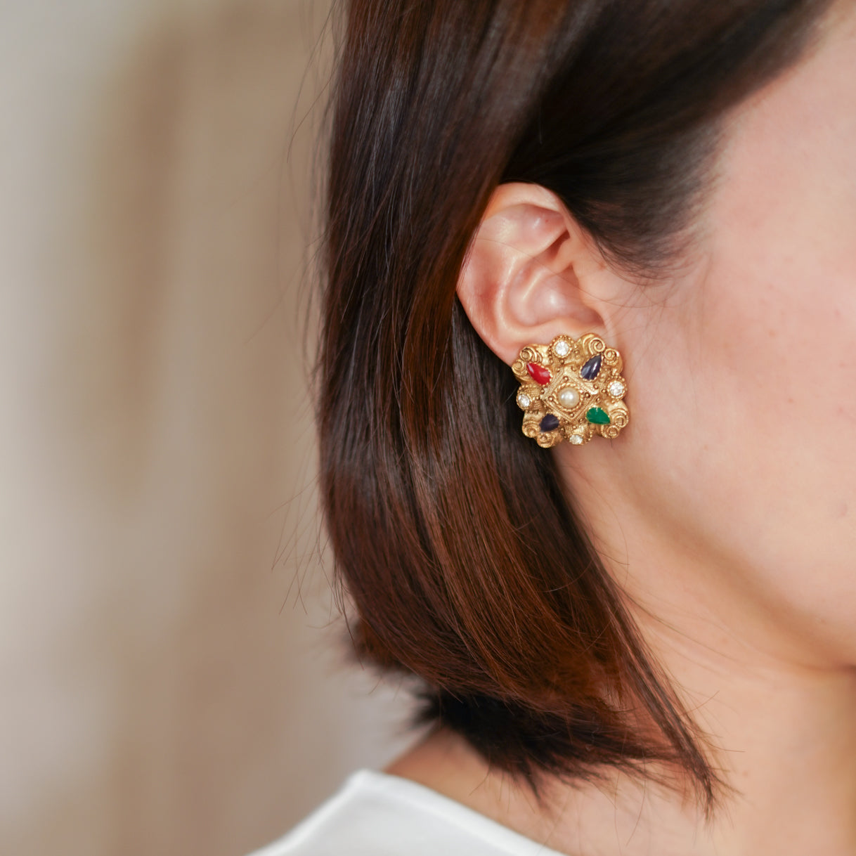 Vintage Multi-tone Earrings