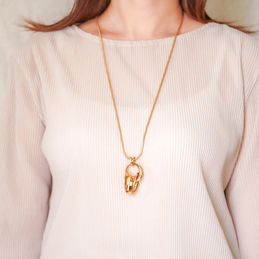 Vintage Monet abstract long pendant necklace