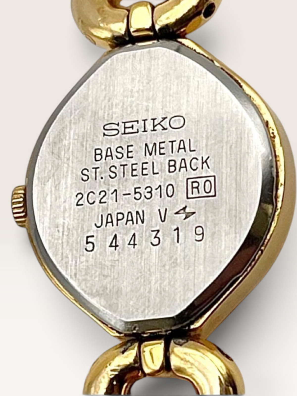 Vintage SEIKO Gold-Tone Heart Link Bracelet Watch