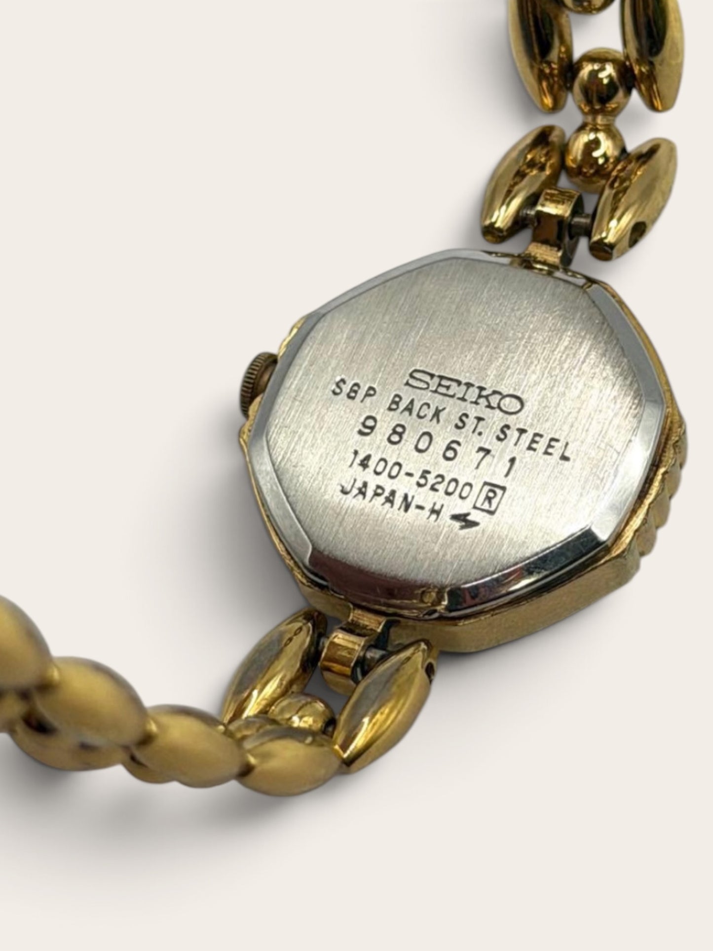 SEIKO Gold-Tone Octagonal Bracelet Watch