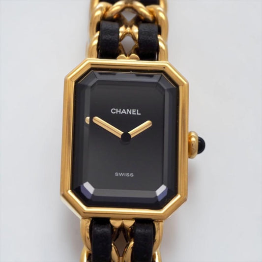 CHANEL Première Vintage Watch — Black Dial × Gold