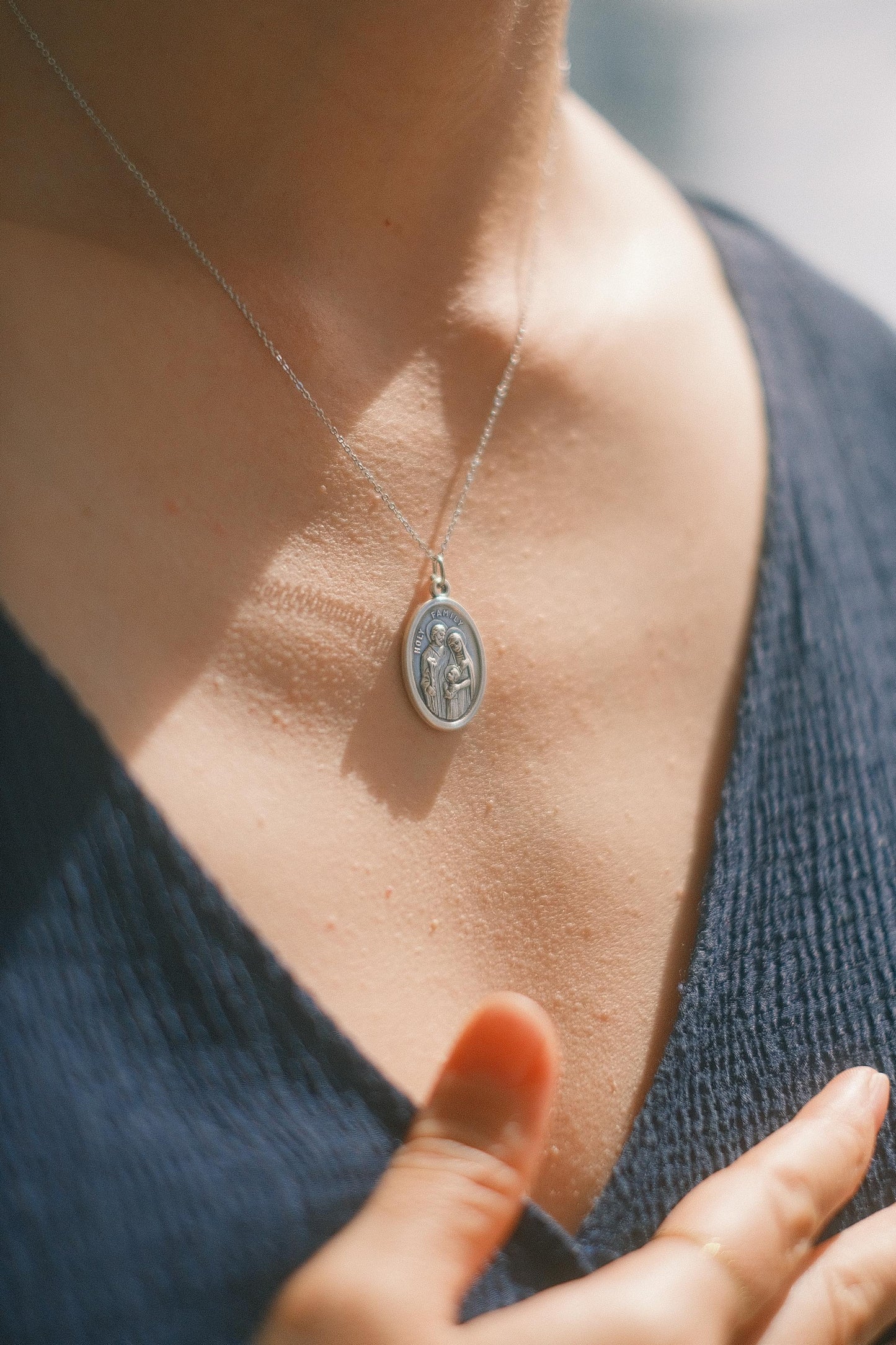 The Italian Médaille Pendant Necklace Collection: Holy Family