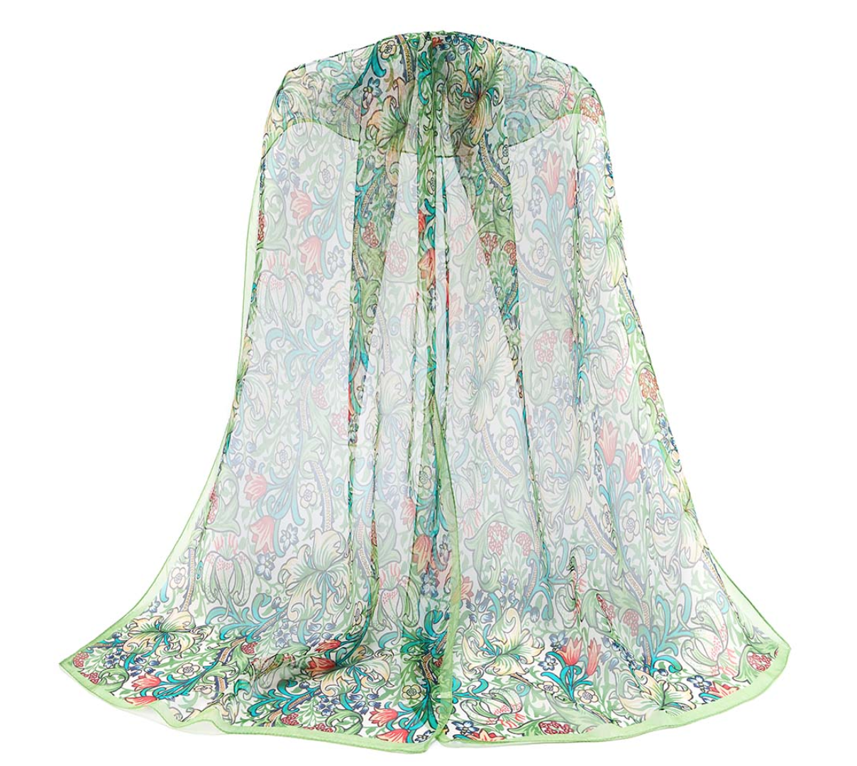 William Morris "Golden Lily" 100% silk scarf