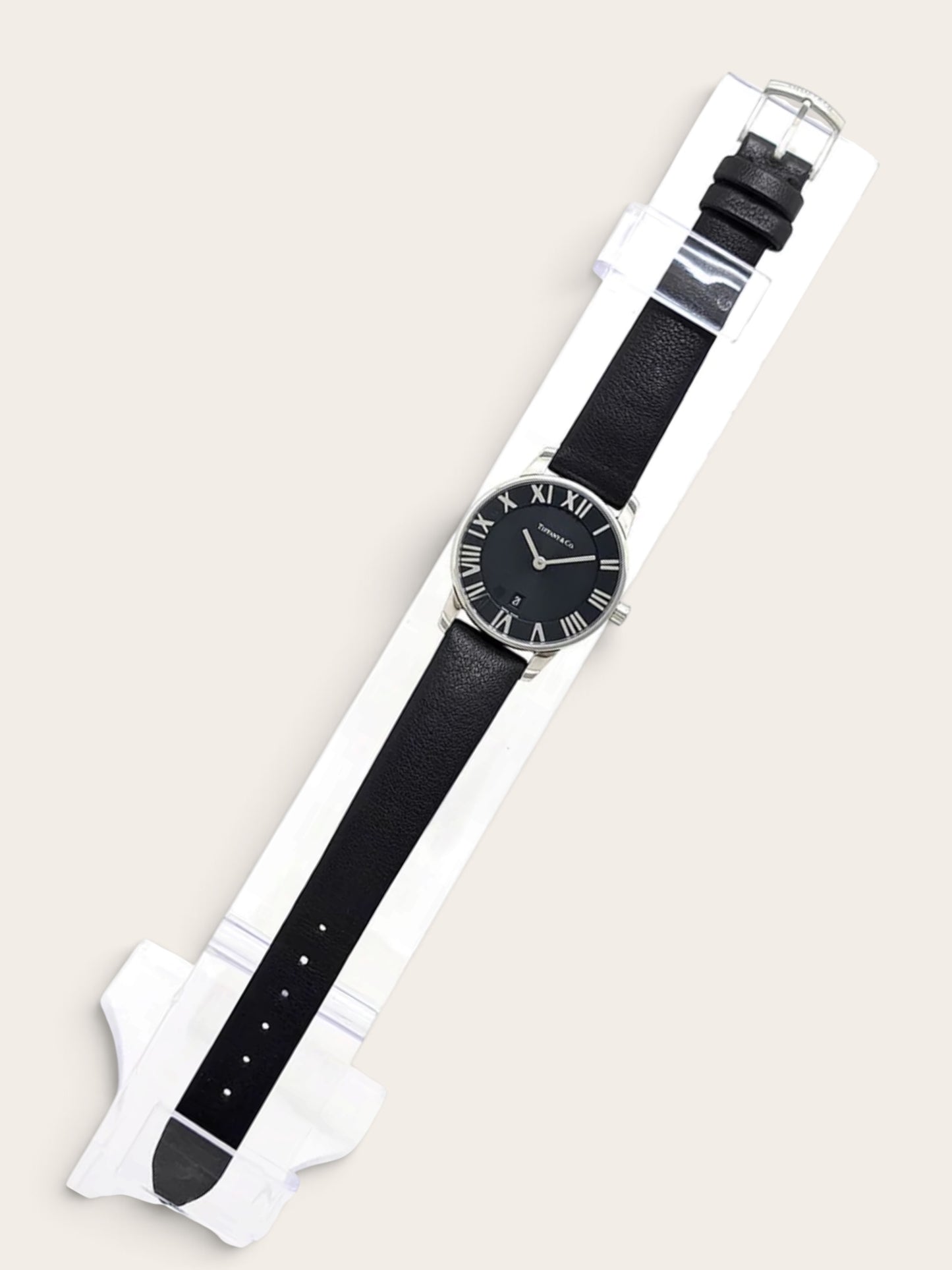 TIFFANY & Co. Atlas Black Dial Ladies Watch