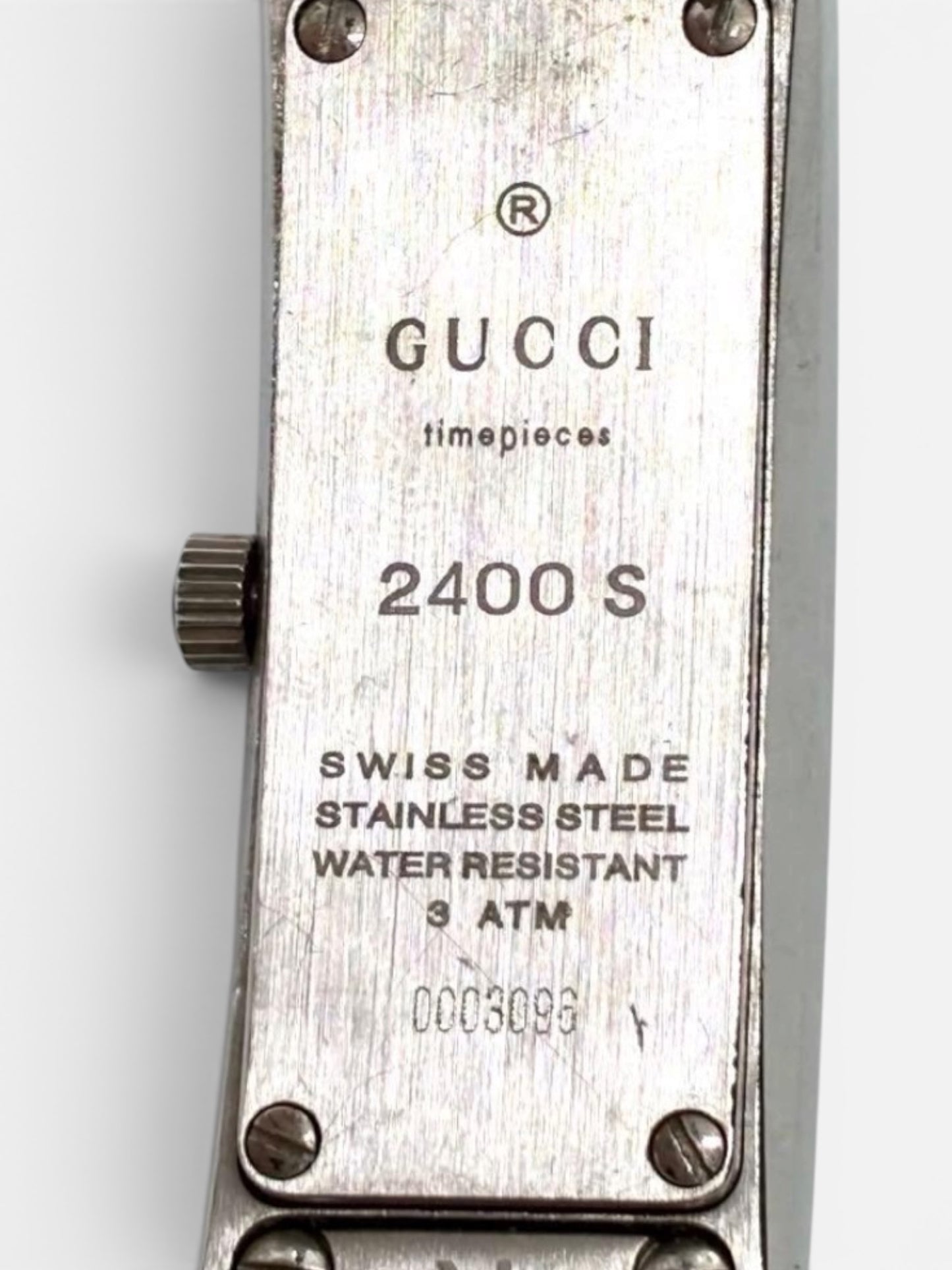 Vintage Gucci Silver Bangle Watch