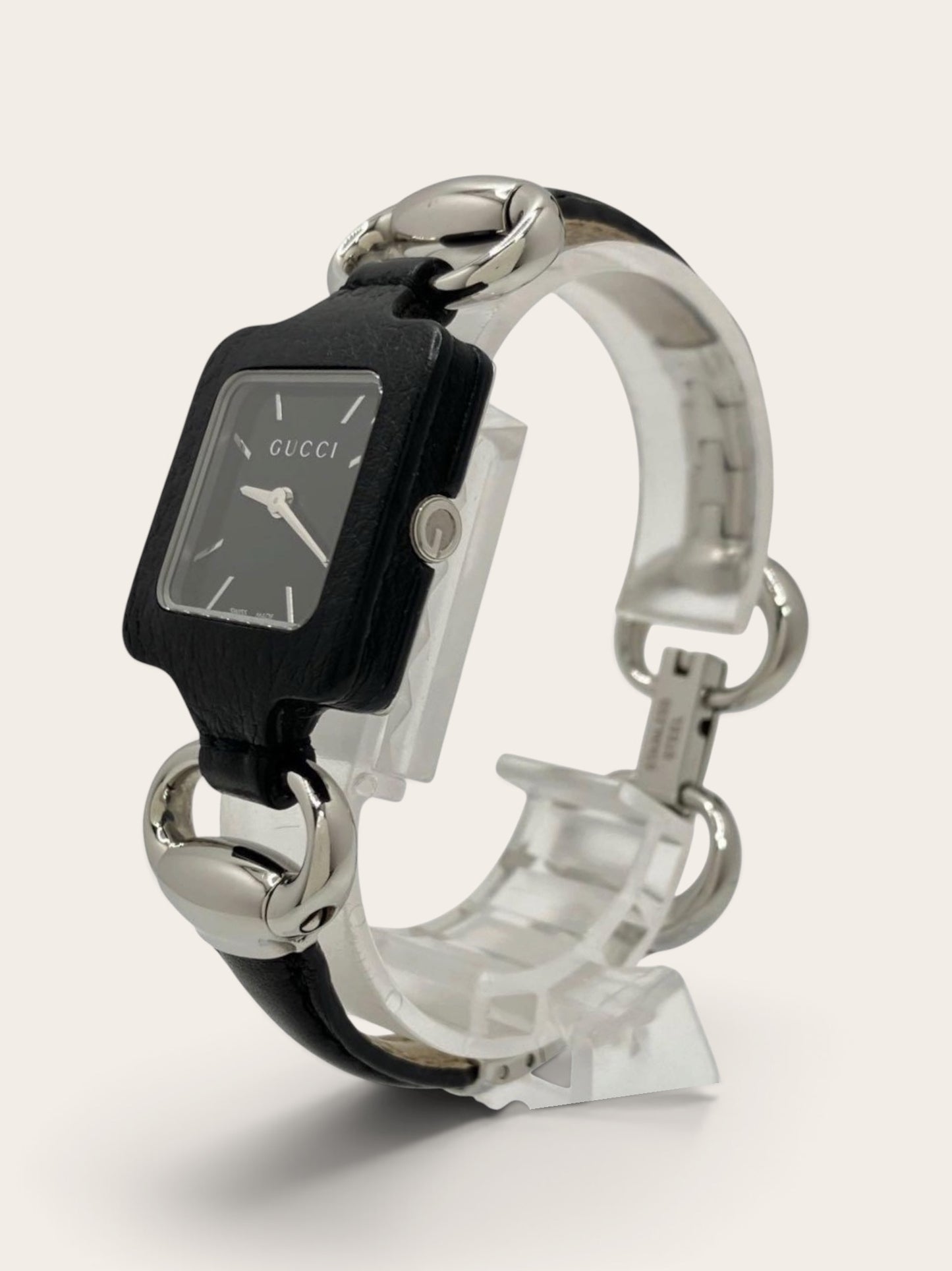 GUCCI  Horsebit Black Dial Watch