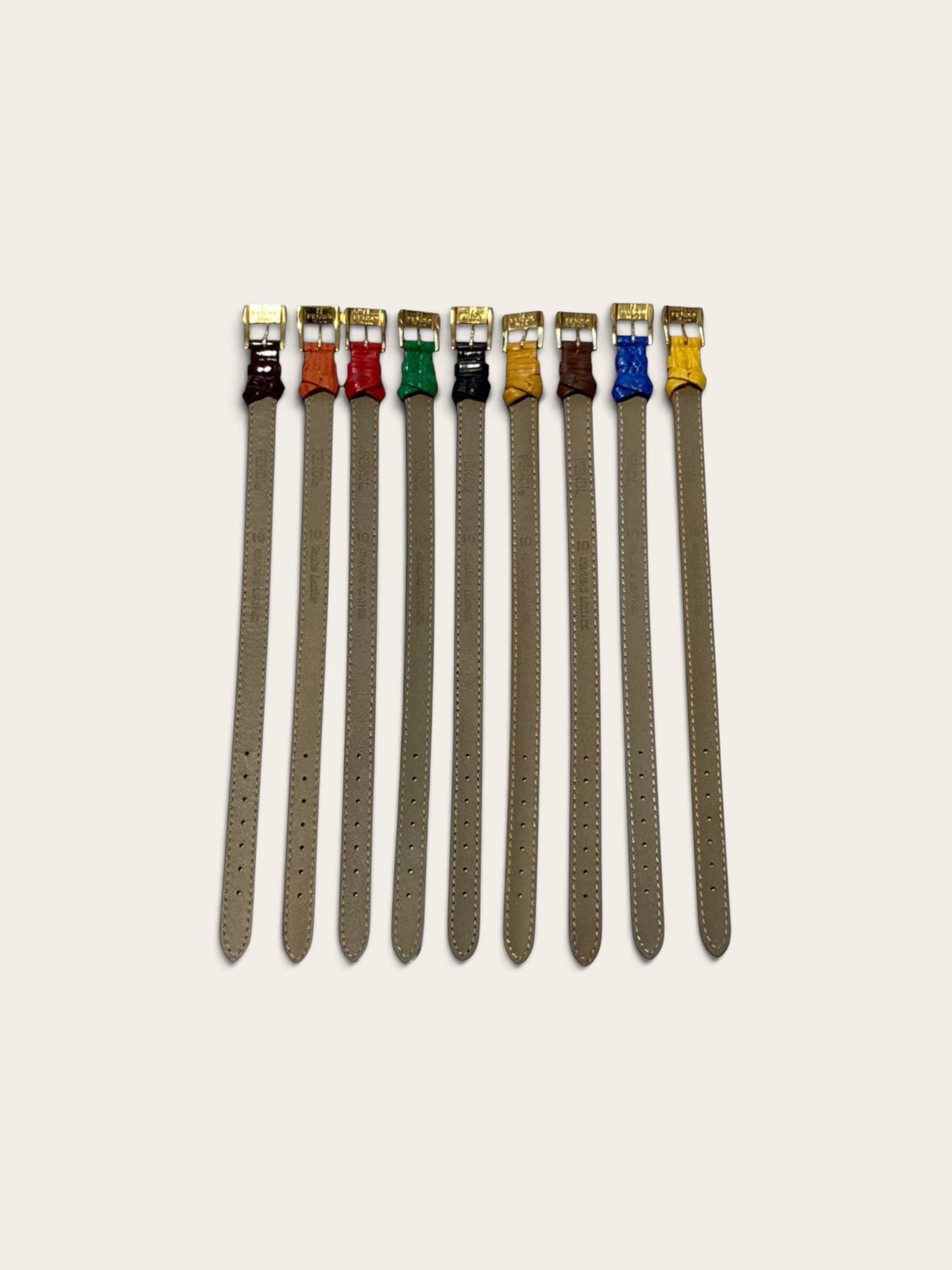 Fendi Chameleon Watch 640L Gold with 9 Interchangeable Straps