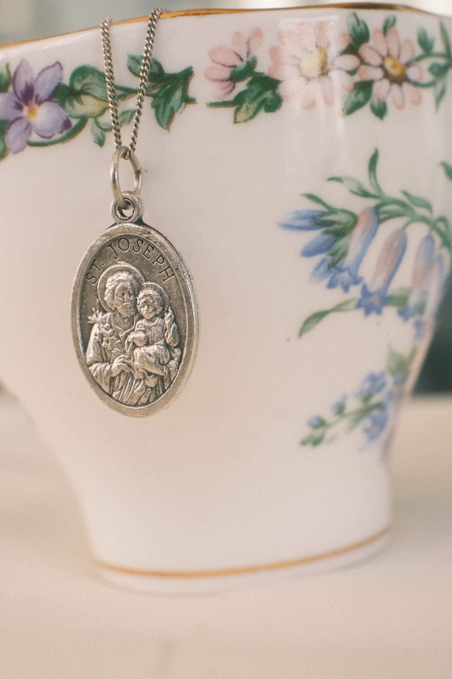 Médaille silver 925 pendant necklace: St Joseph