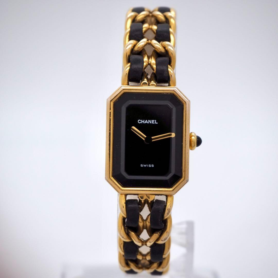 CHANEL Première Vintage Watch — Black Dial × Gold