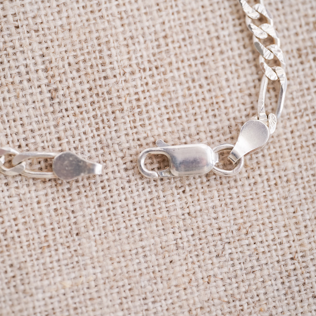 Vintage Italian Sterling Silver Chain Bracelet