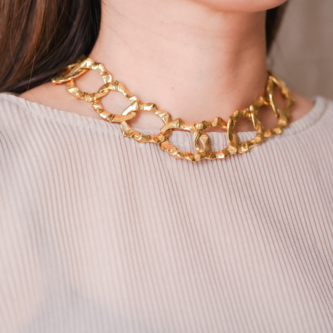 Vintage Chain Link Collar Necklace