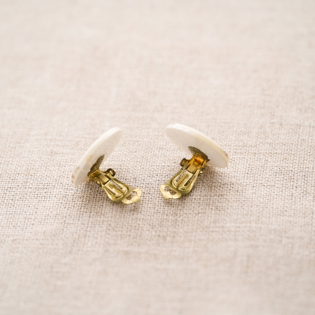 Vintage Hand-painted Ceramic Earrings
