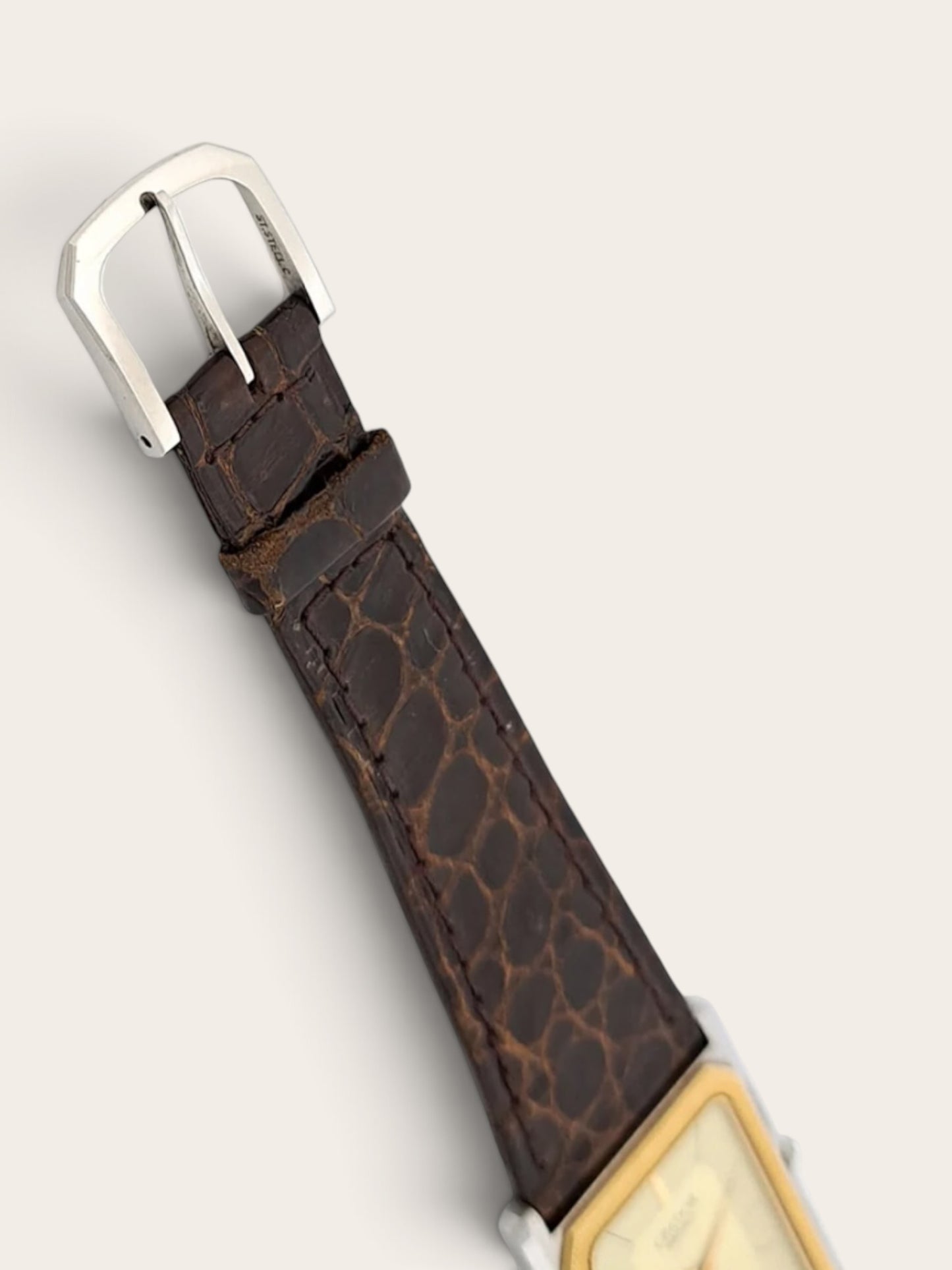 SEIKO CREDOR Two-Tone Rectangular Watch