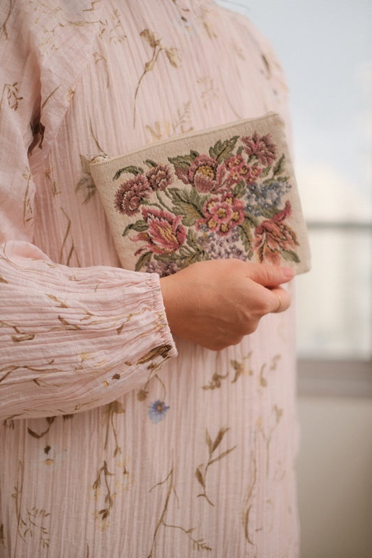 Vintage Austrian Petit Point Pouch