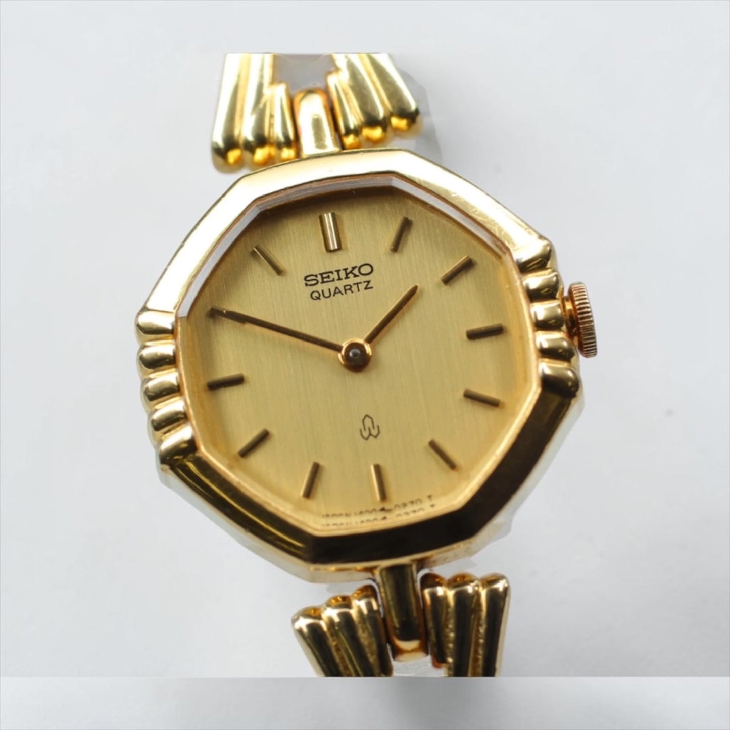 Seiko Quartz Octagonal-Case Gold Bracelet Watch