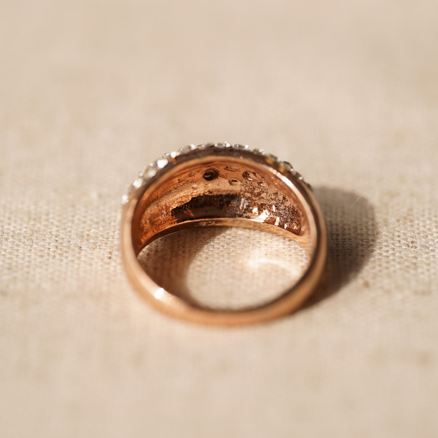 Vintage Rhinestone Cluster Ring