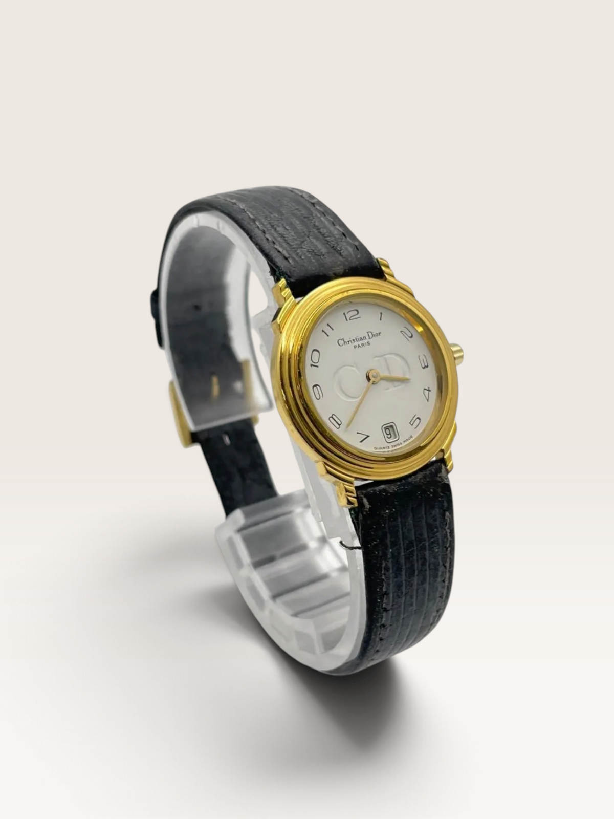 Vintage Christian Dior Gold-Tone Date Watch