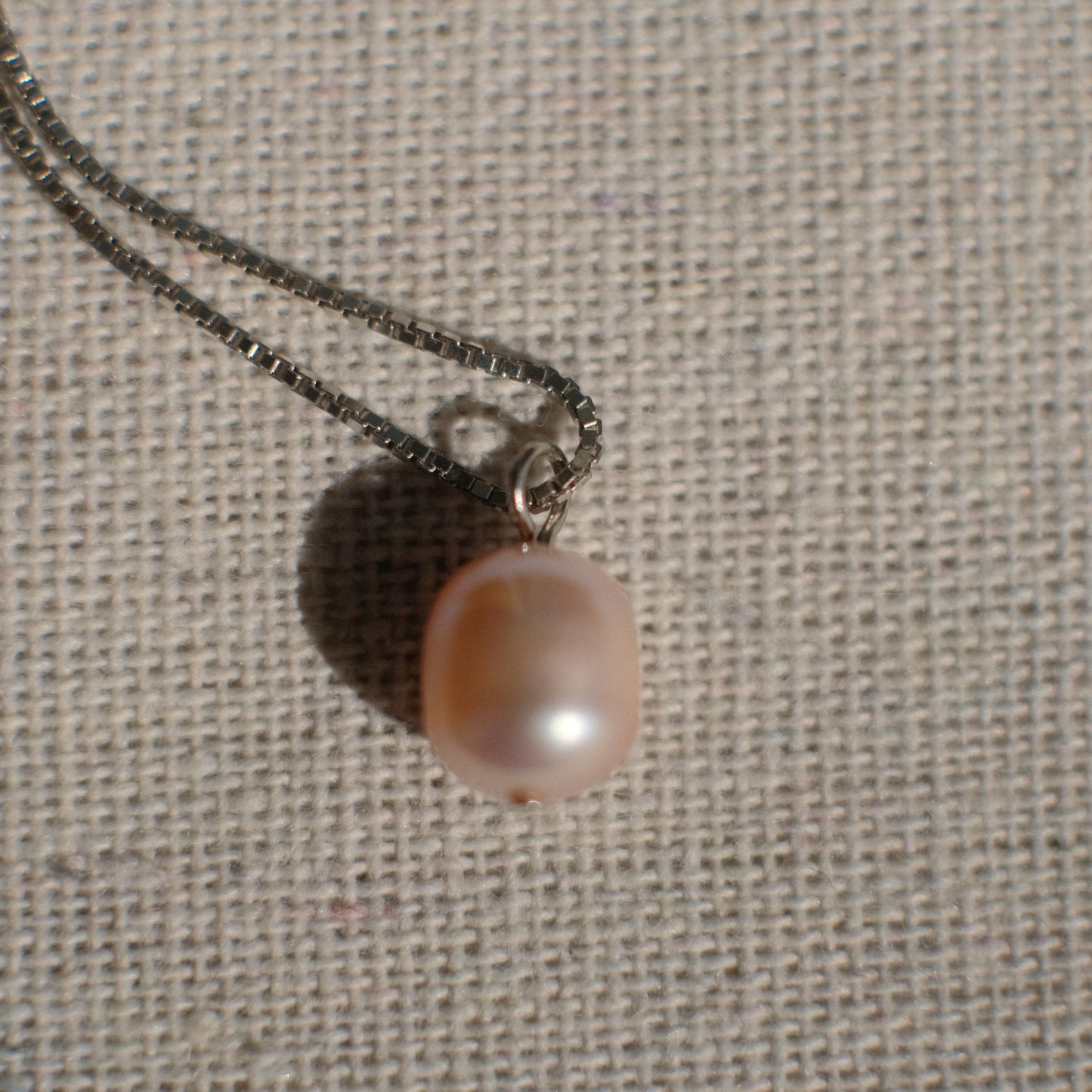 The "Obelia" Collection: "Rose" Baroque Pearl Pendant Necklace