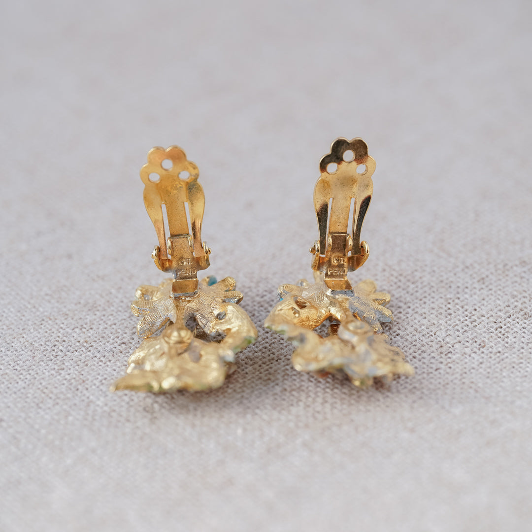 Vintage Kramer Pastel Floral Earrings