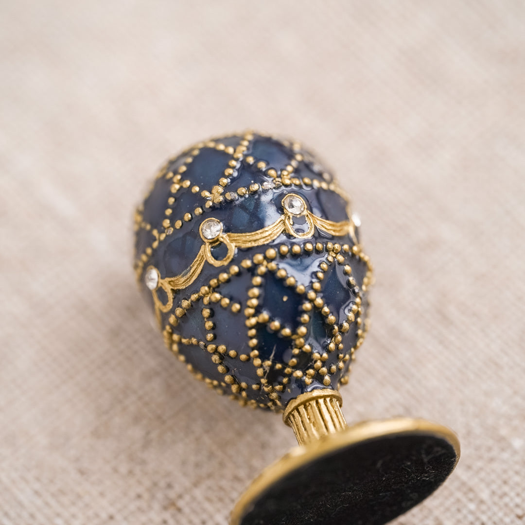 Faberge Collection: Candle Holder Blue