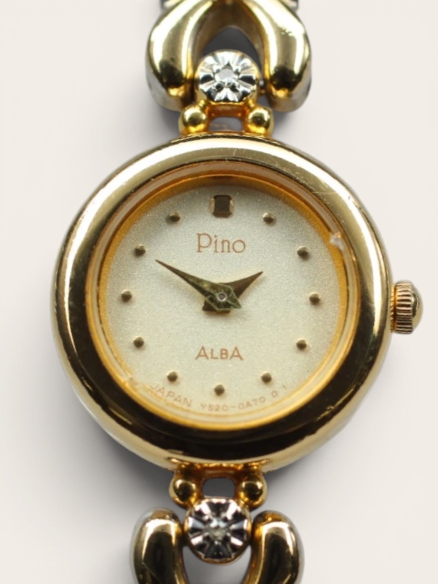 Vintage Seiko Alba Pino Heart Motif Bracelet Watch, 1991