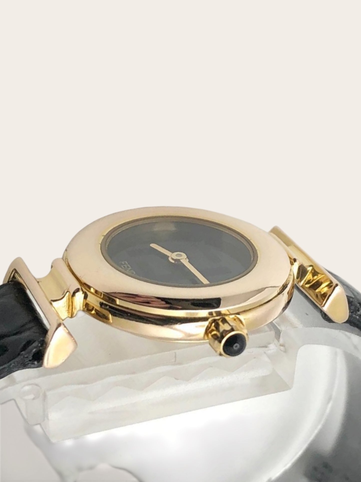FENDI  Zucca Black Dial Gold-Tone Vintage Watch