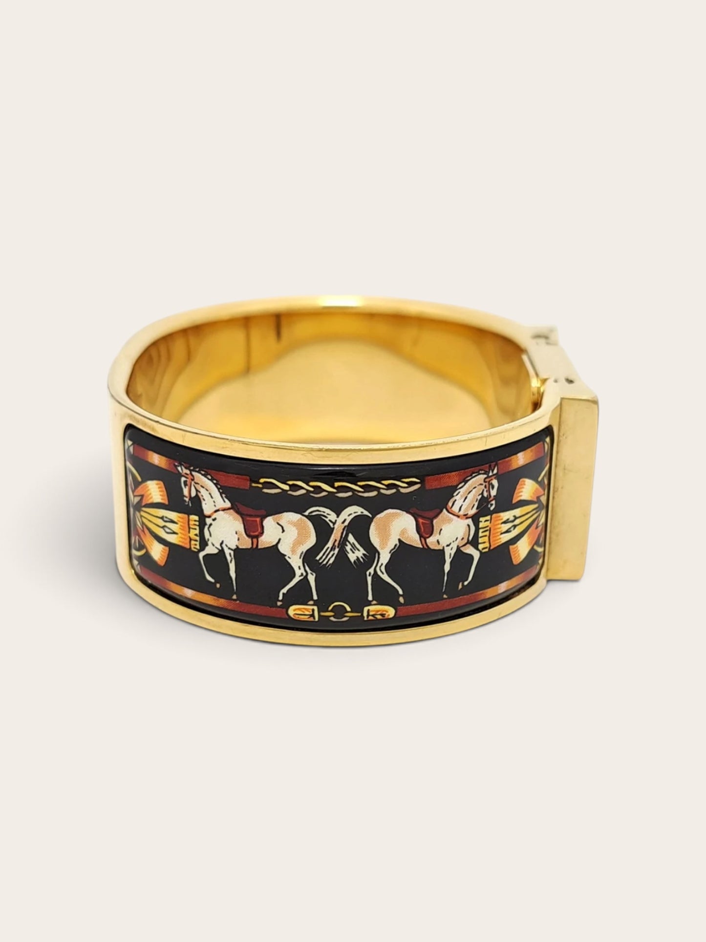 HERMÈS Loquet Gold-Tone Bangle Watch