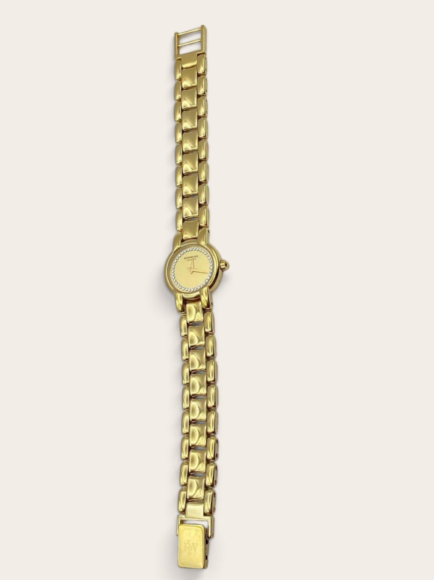 RAYMOND WEIL Gold-Tone Clear-Stone Bracelet Watch