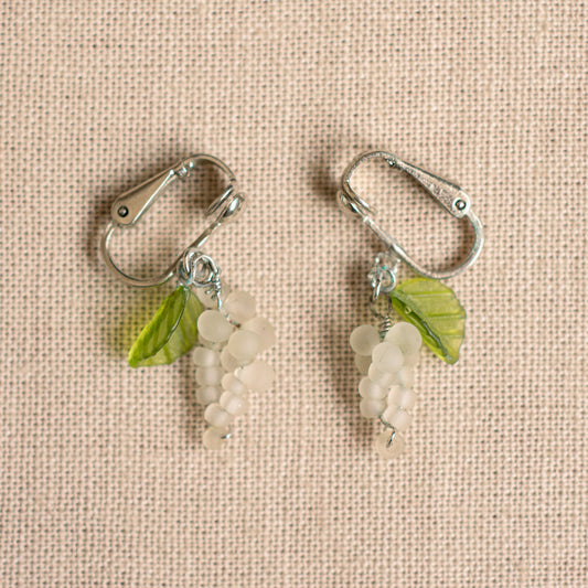 Vintage Grape Motif Earrings