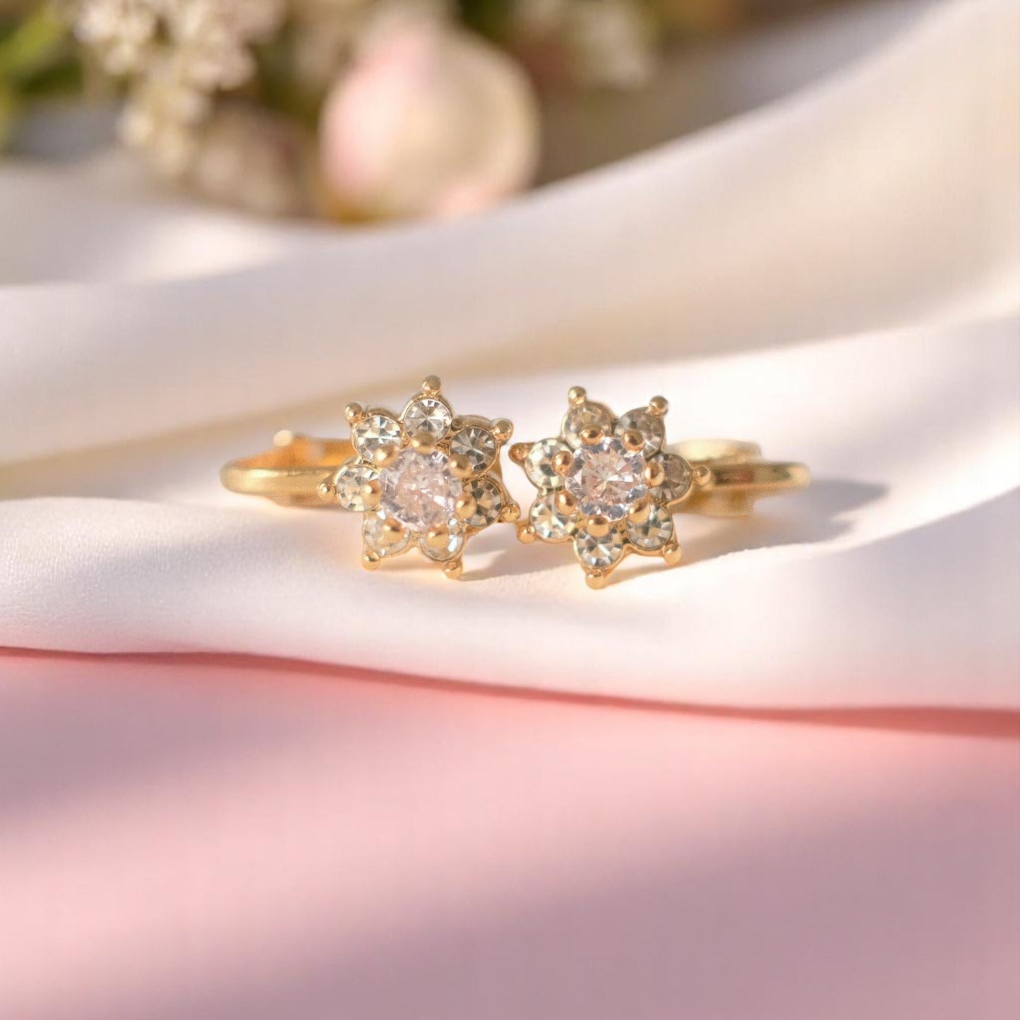 Vintage Floral Motif Earrings