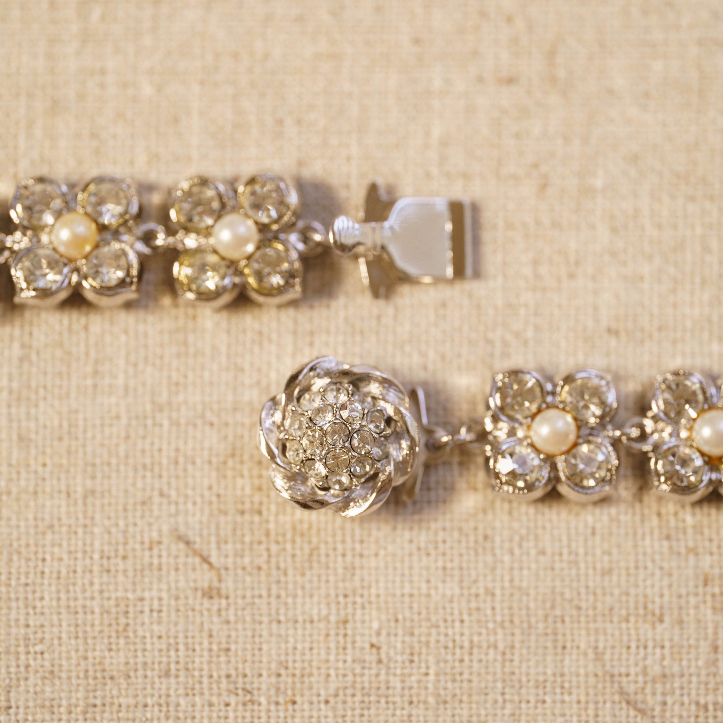 Vintage Pearl & Rhinestone Necklace