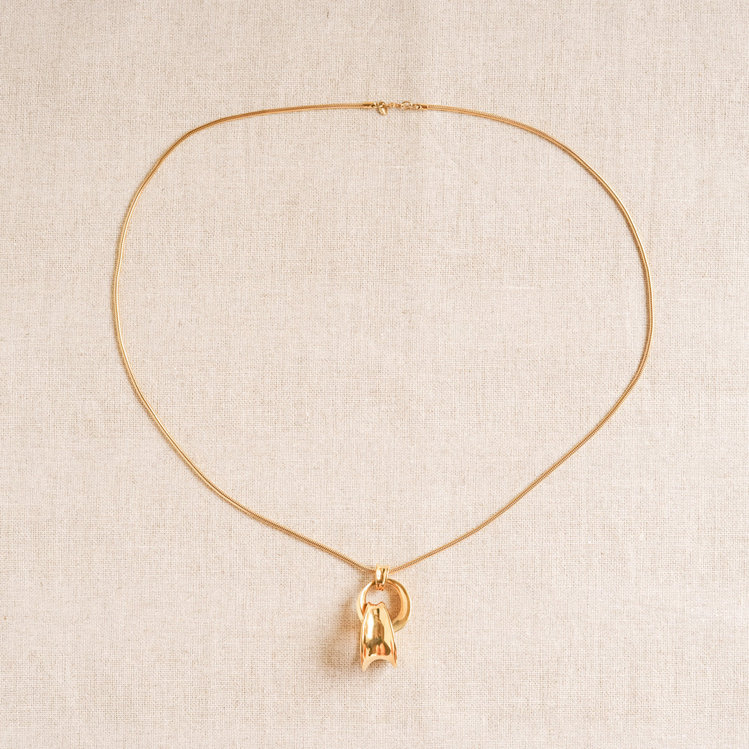 Vintage Monet abstract long pendant necklace