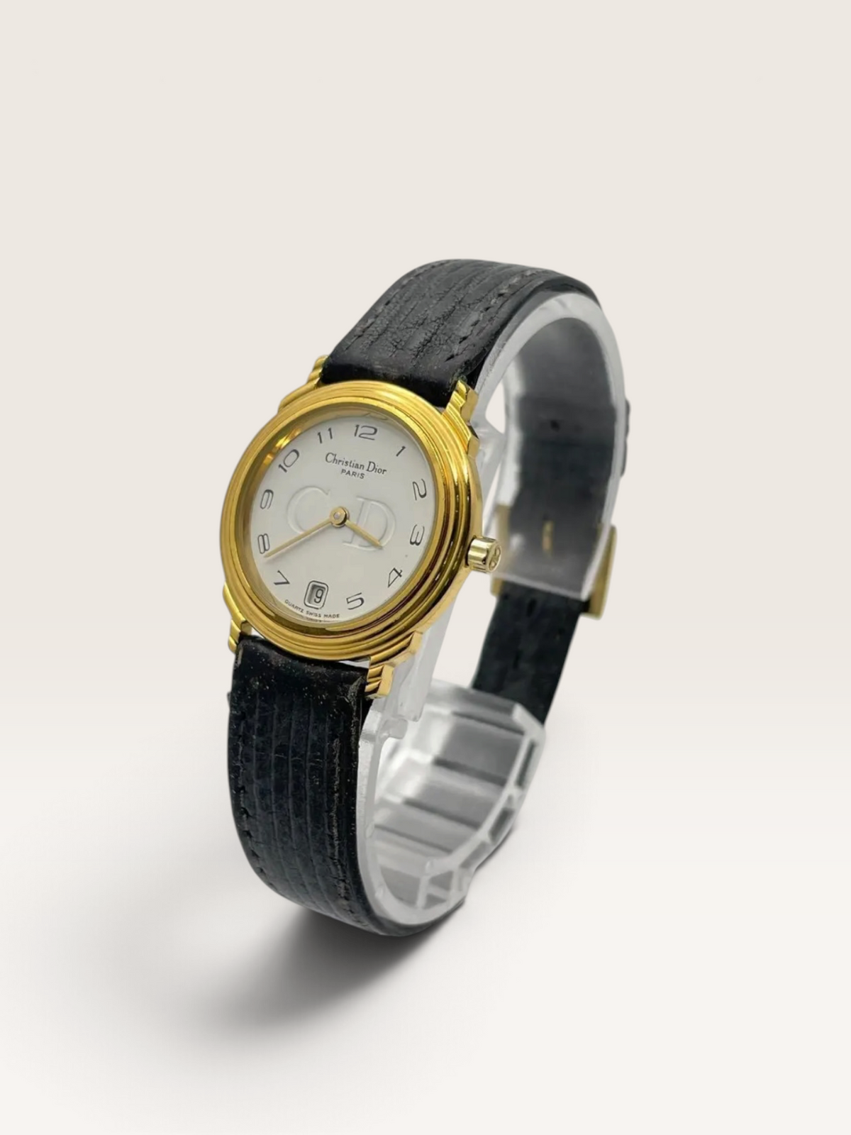 Vintage Christian Dior Gold-Tone Date Watch