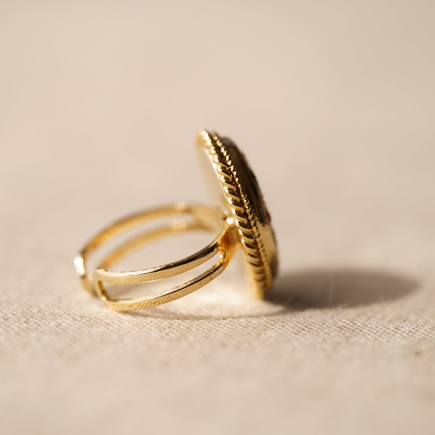 Vintage Viennese Petit Point Ring
