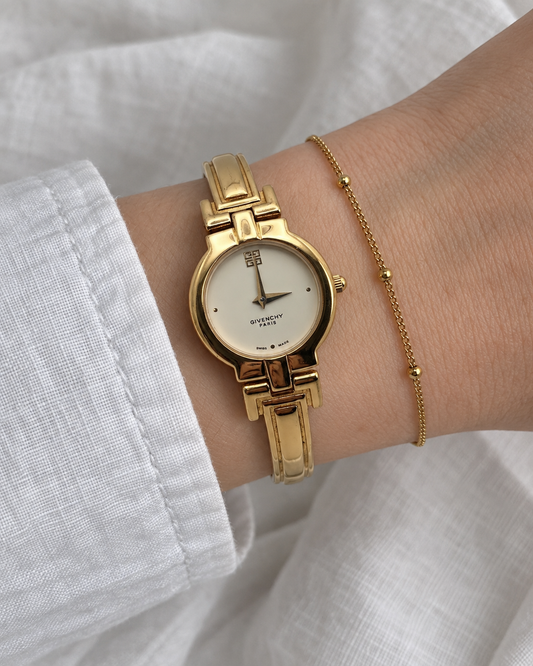 Vintage GIVENCHY Gold-Tone Bangle Watch