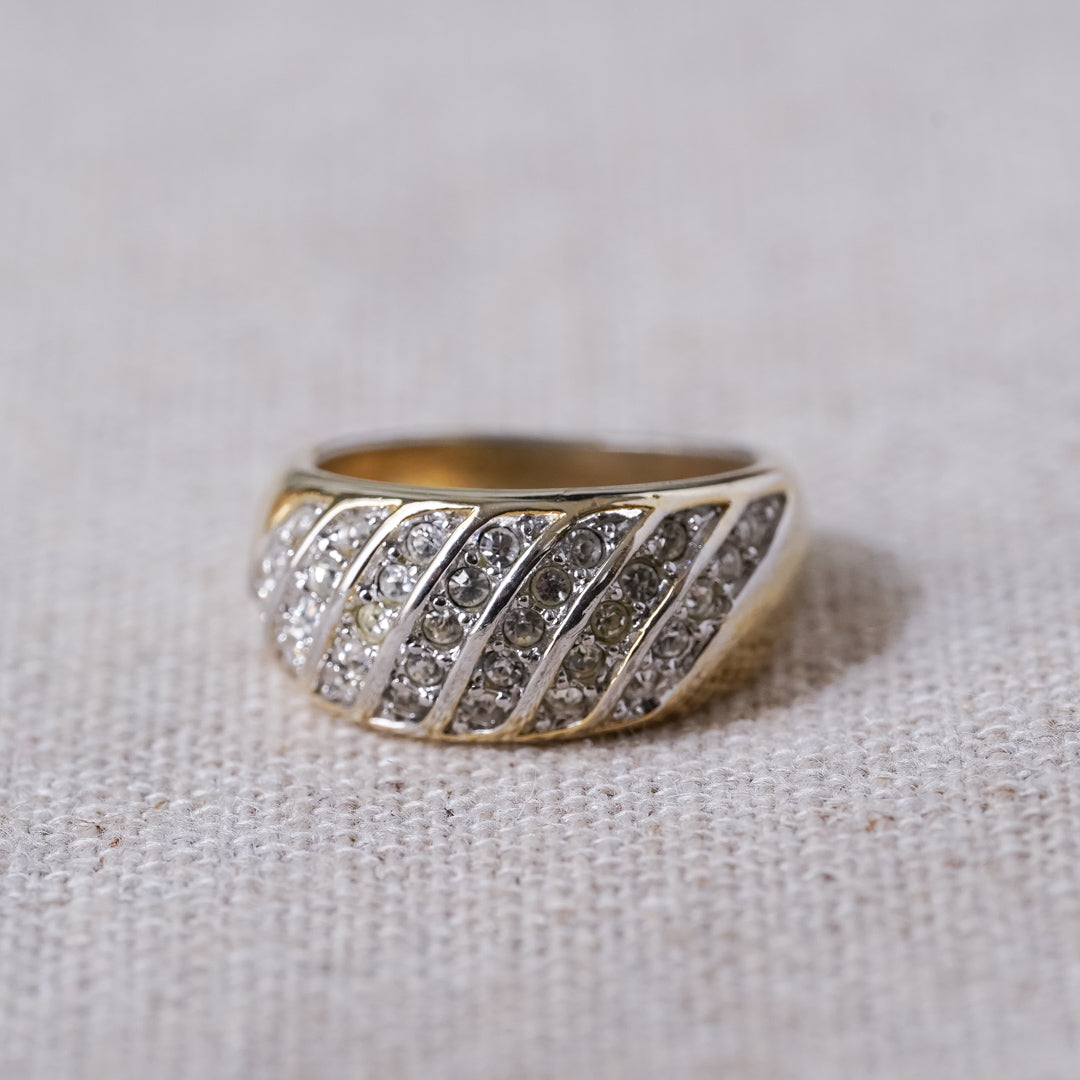 Vintage Rhinestone Dome Ring