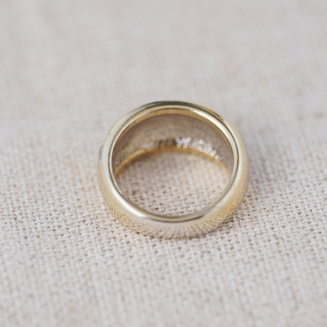 Vintage Rhinestone Dome Ring