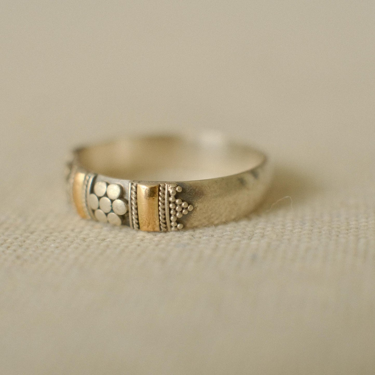 Vintage Two-Tone Silver Ring