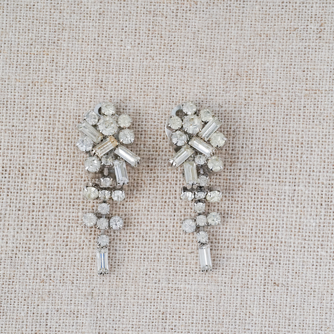 Vintage Crystal Cascade Earrings