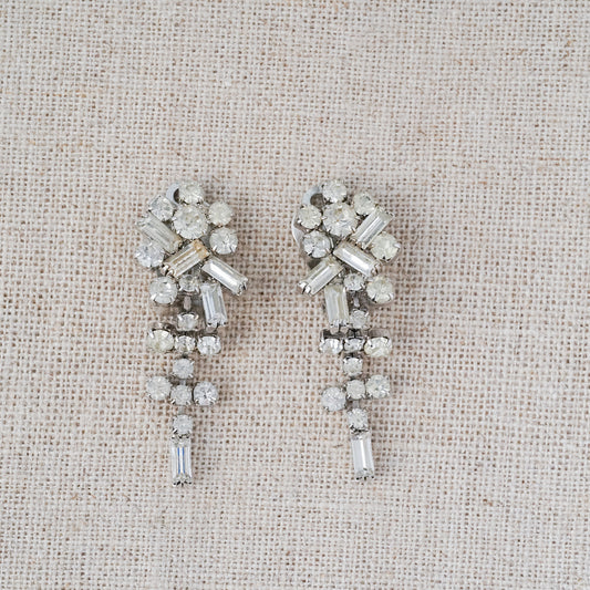 Vintage Crystal Cascade Earrings