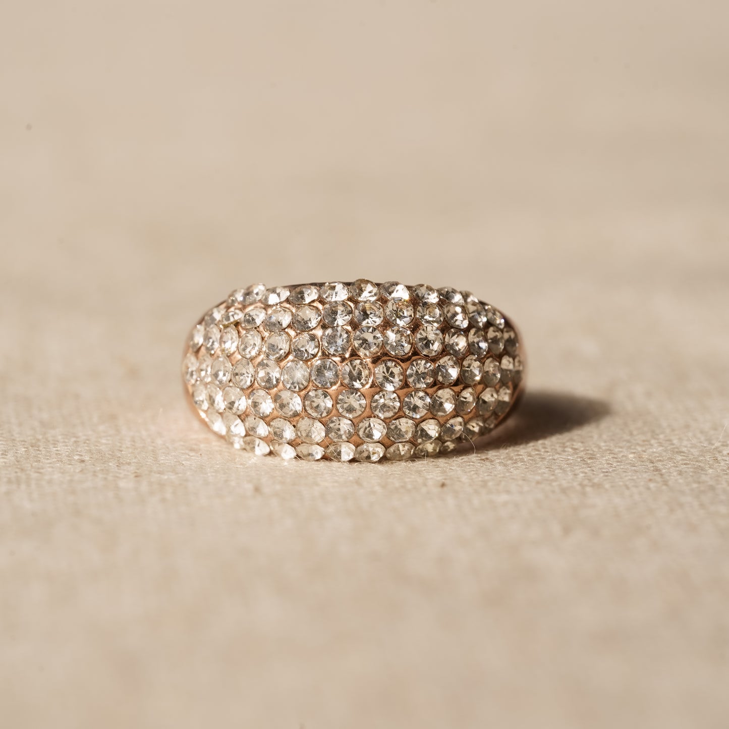 Vintage Rhinestone Cluster Ring