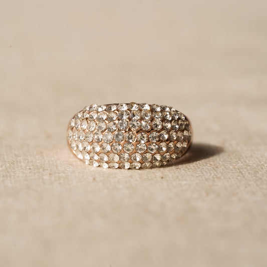 Vintage Rhinestone Cluster Ring