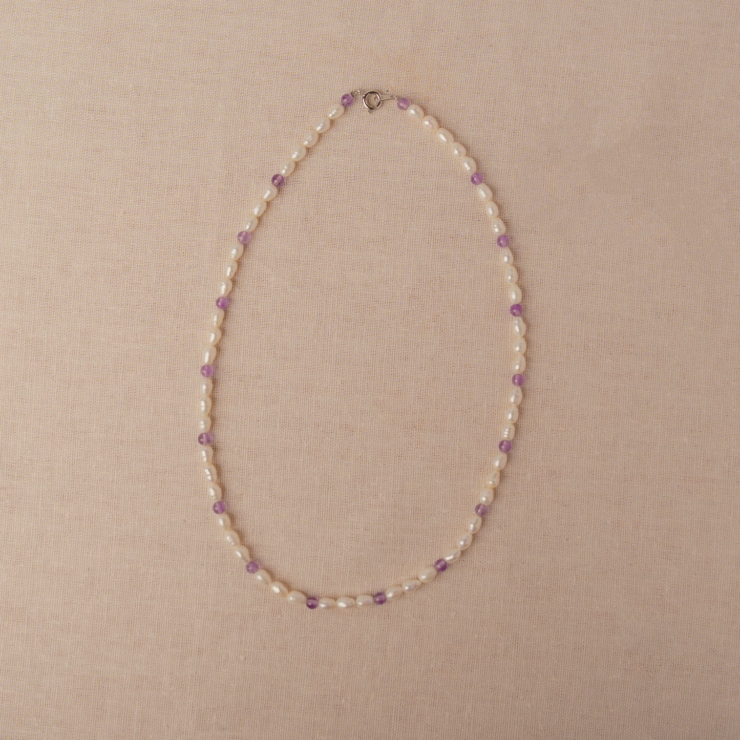 Vintage Pearl And Wisteria Stone Necklace