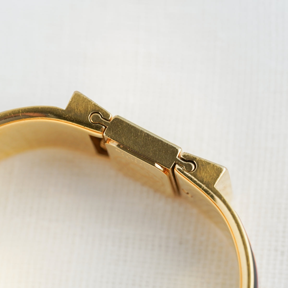 HERMÈS Loquet Gold-Tone Bangle Watch