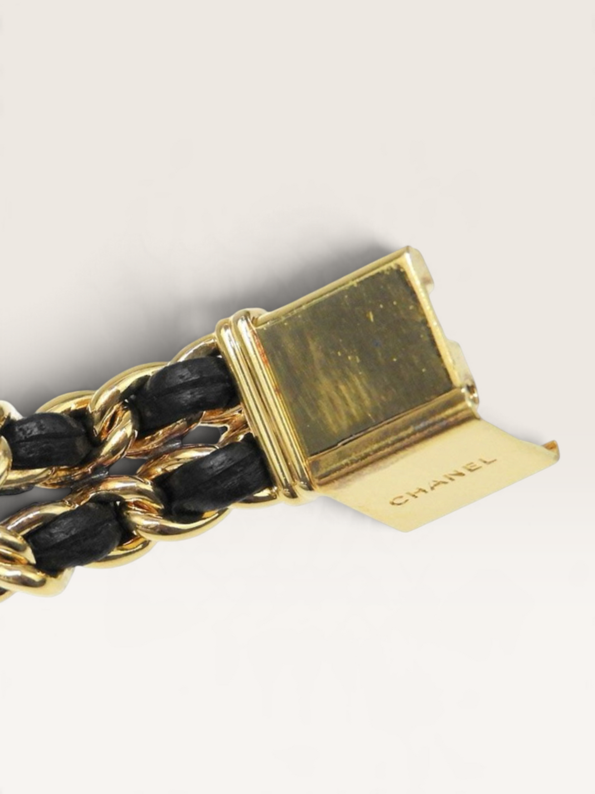 CHANEL Première S – Vintage Gold-Tone Chain Watch