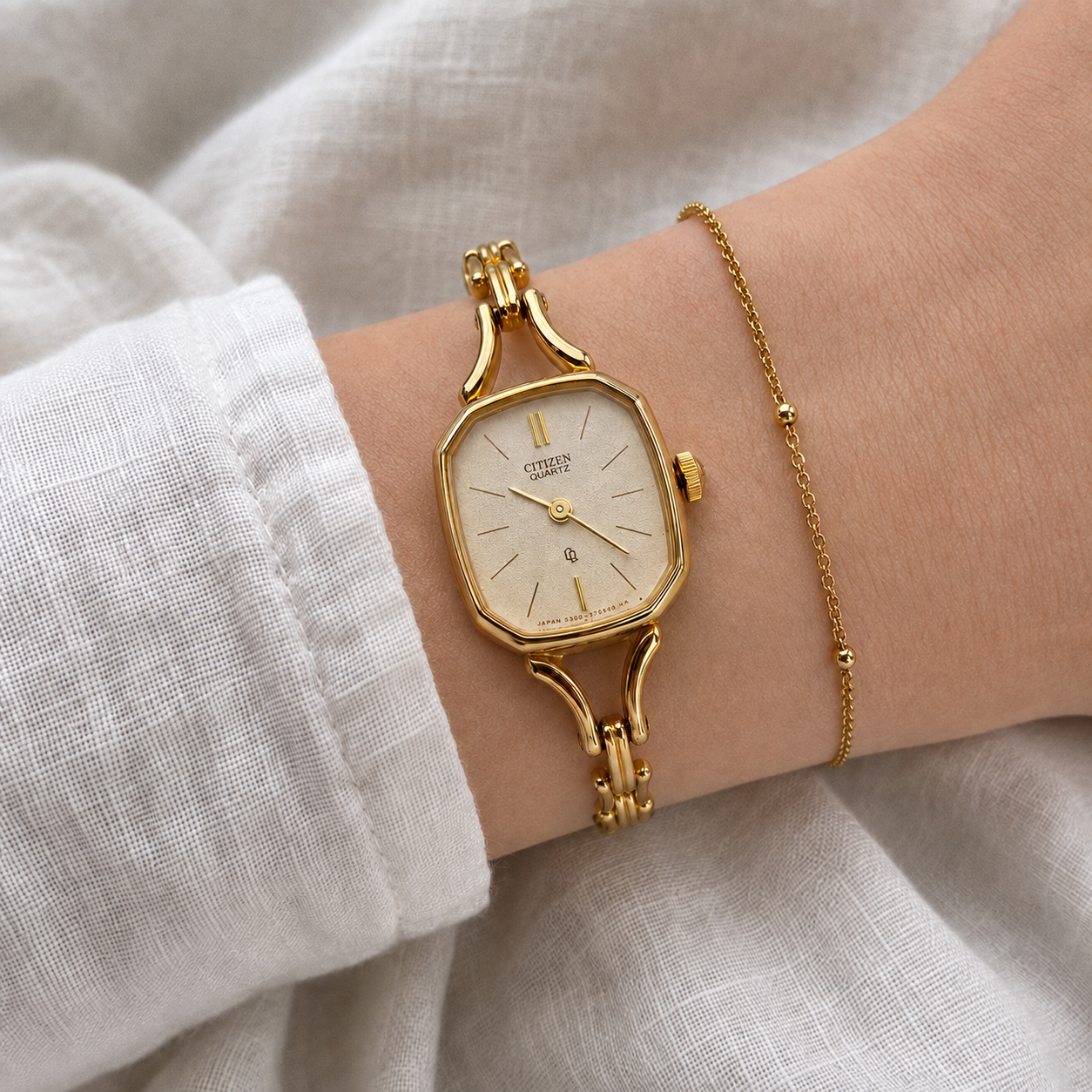 CITIZEN Gold-Tone Tonneau Bracelet Watch