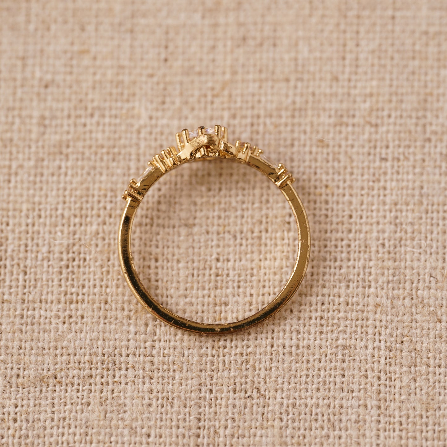 Asymmetric Rhinestone Ring